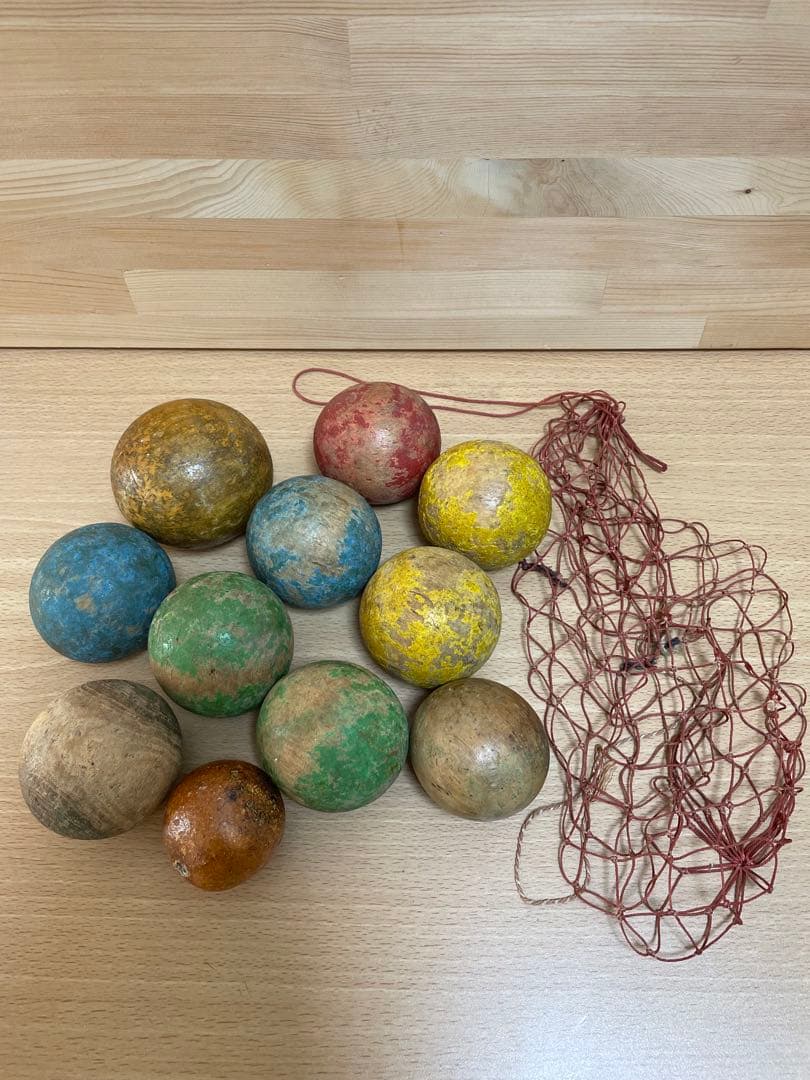 アンティーク　木製ペタンクボール