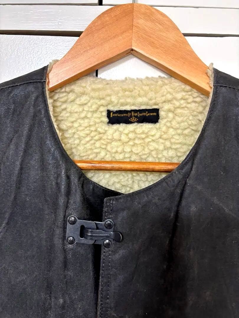 BAA COSTUME MFG◆WAXED HOOK BOA VEST ブラック