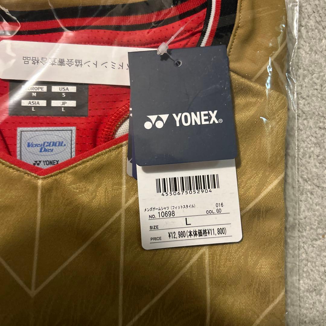 【激レア・新品】ヨネックス yonex　日本代表モデル　金　 ゲームシャツ L