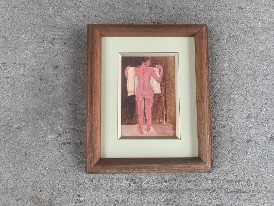 二宮哲男 油彩 裸婦画 人物画 F1号 直筆 肉筆