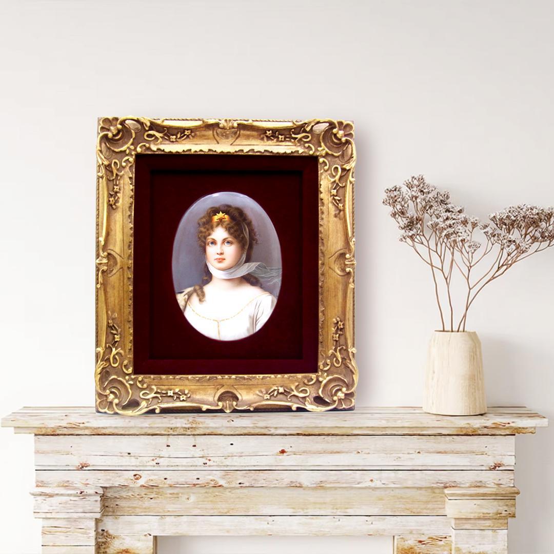 【希少・KPMベルリン 】ルイーゼ王妃 陶板画／額装 アンティーク 投資アート