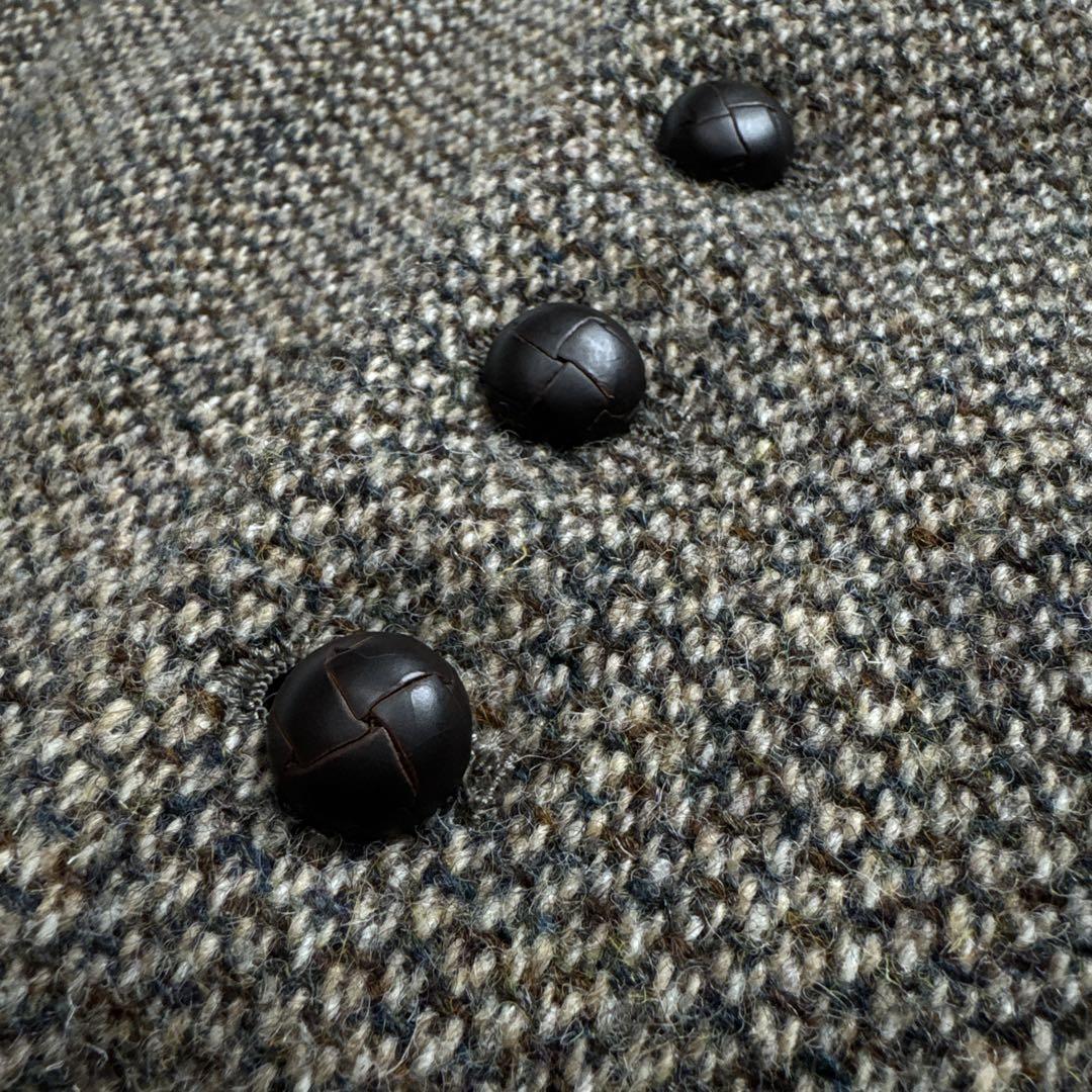 【美品】Papas パパス　ハリスツイード　ベスト　M