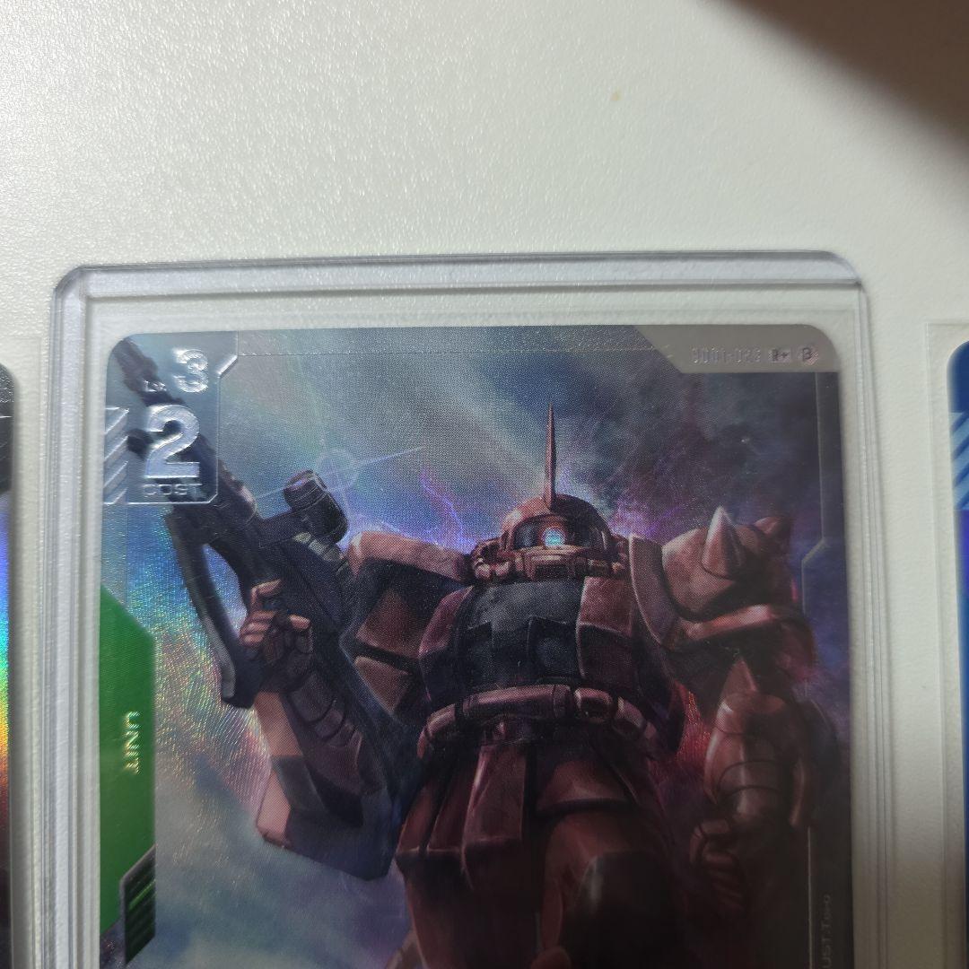 ガンダムカードゲーム　ザクII(シャア用)　パラレル　β版　とおまけ