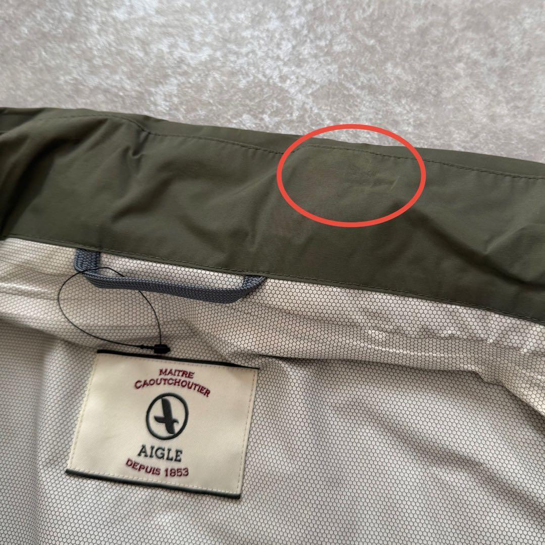 【未使用】AIGLE エーグル MTDライディングコート カーキ ロング フード