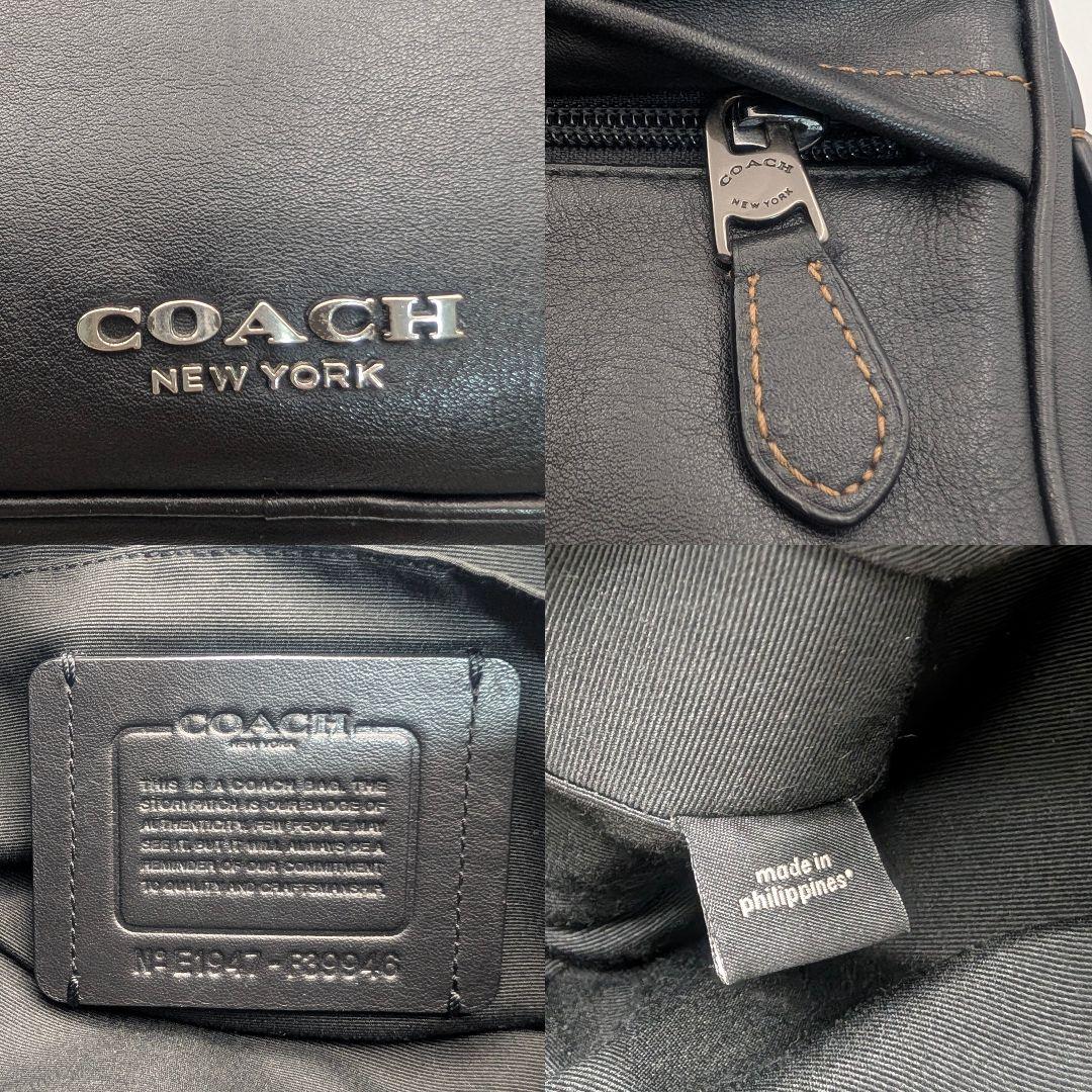 コーチ F39946 グラハムクロスボディ ショルダーバッグ レザー 黒