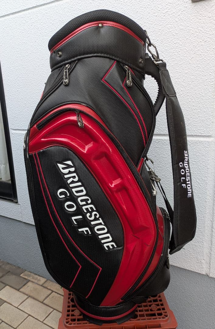 ルーニーボーイBRIDGESTONE GOLF キャディバッグ 黒赤