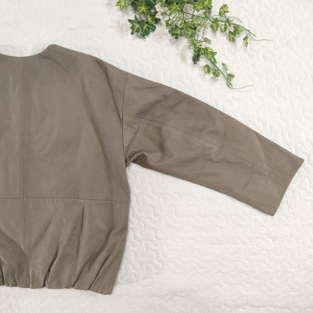 タグ付き✨BEARDSLEY　2021年モデル　ノーカラーラムレザージャケット