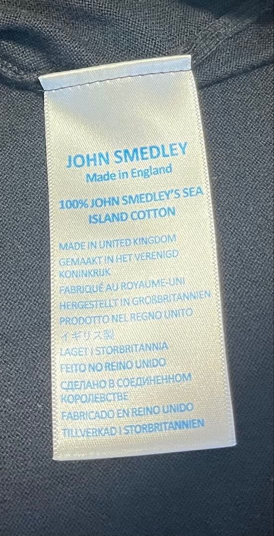 JOHN SMEDLEY クルーネック ブラック XL シーアイランドコットン