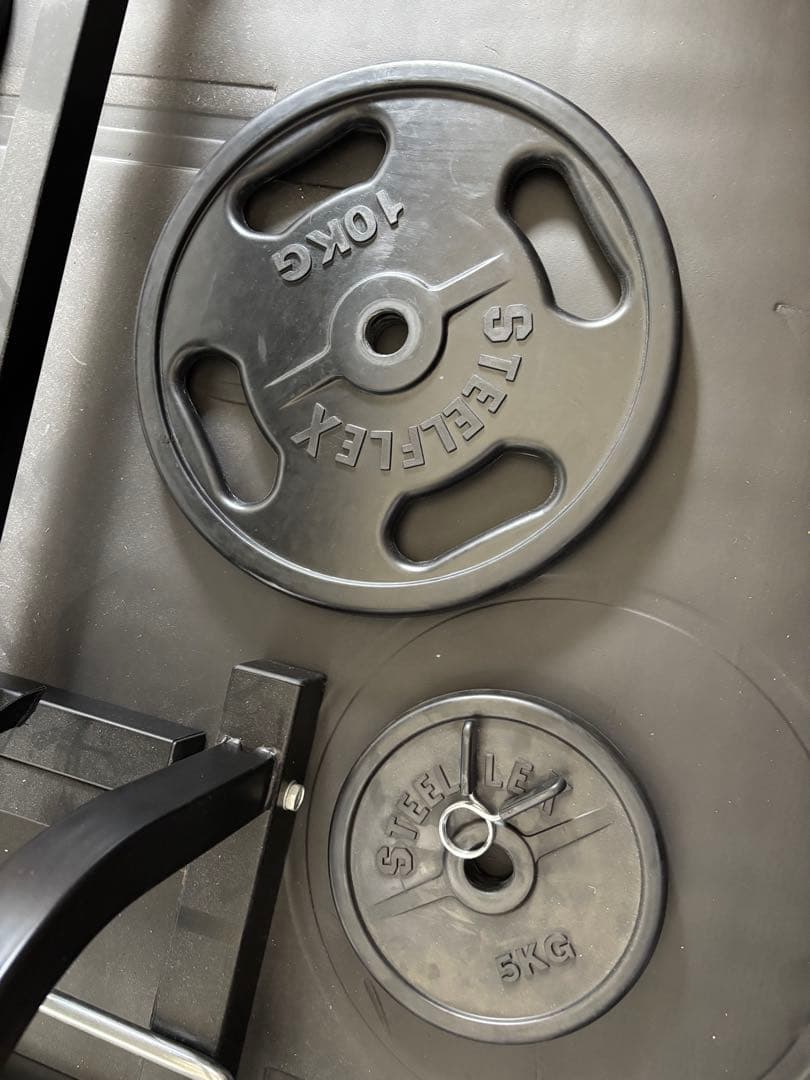 トレーニングベンチ バーベルウエイトプレート付き 直接引き取りもok