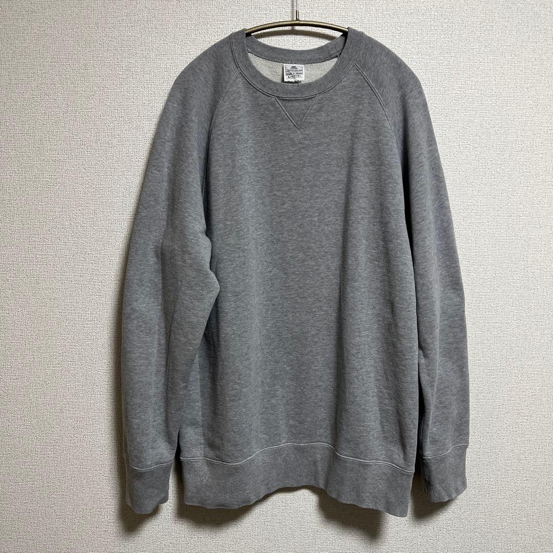 LOOPWHEELER　LW250 吊り編みクルースウェット　グレーメランジ