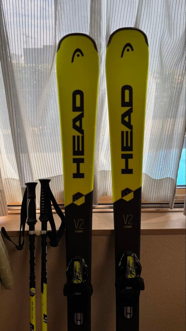 HEAD V2 スキーセット イエロー/ブラック