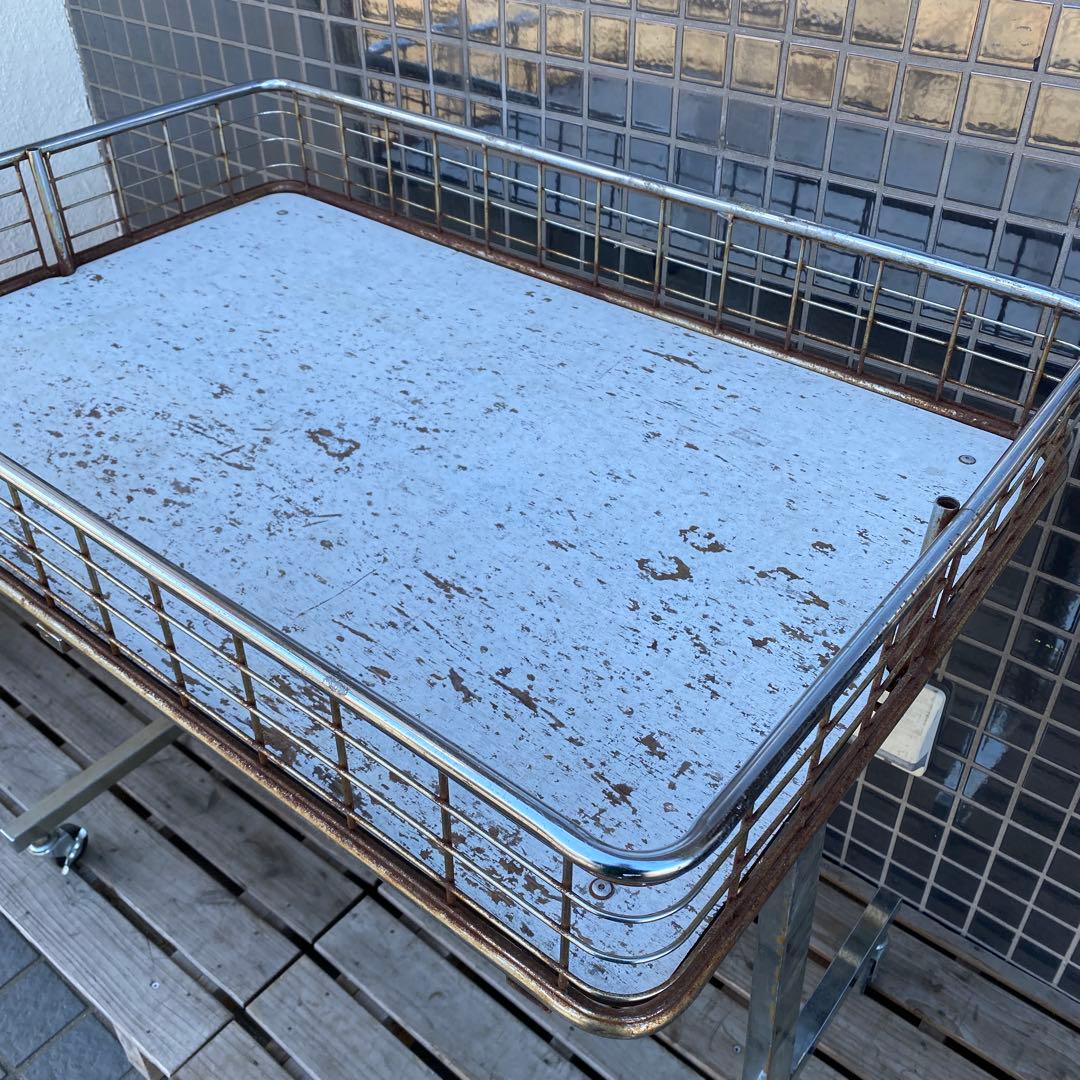 昭和レトロ 業務用折りたたみワゴン 店舗什器 インダストリアル