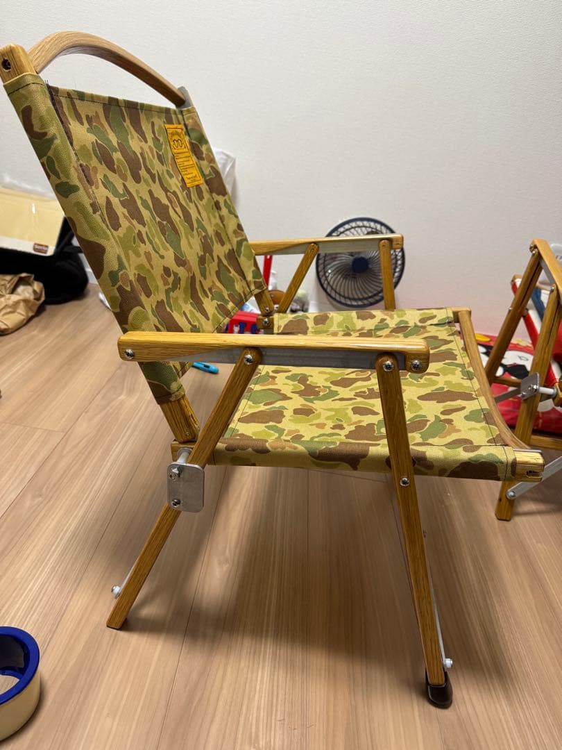 ネイタルデザイン　カーミットチェア　カモ柄　刻印入