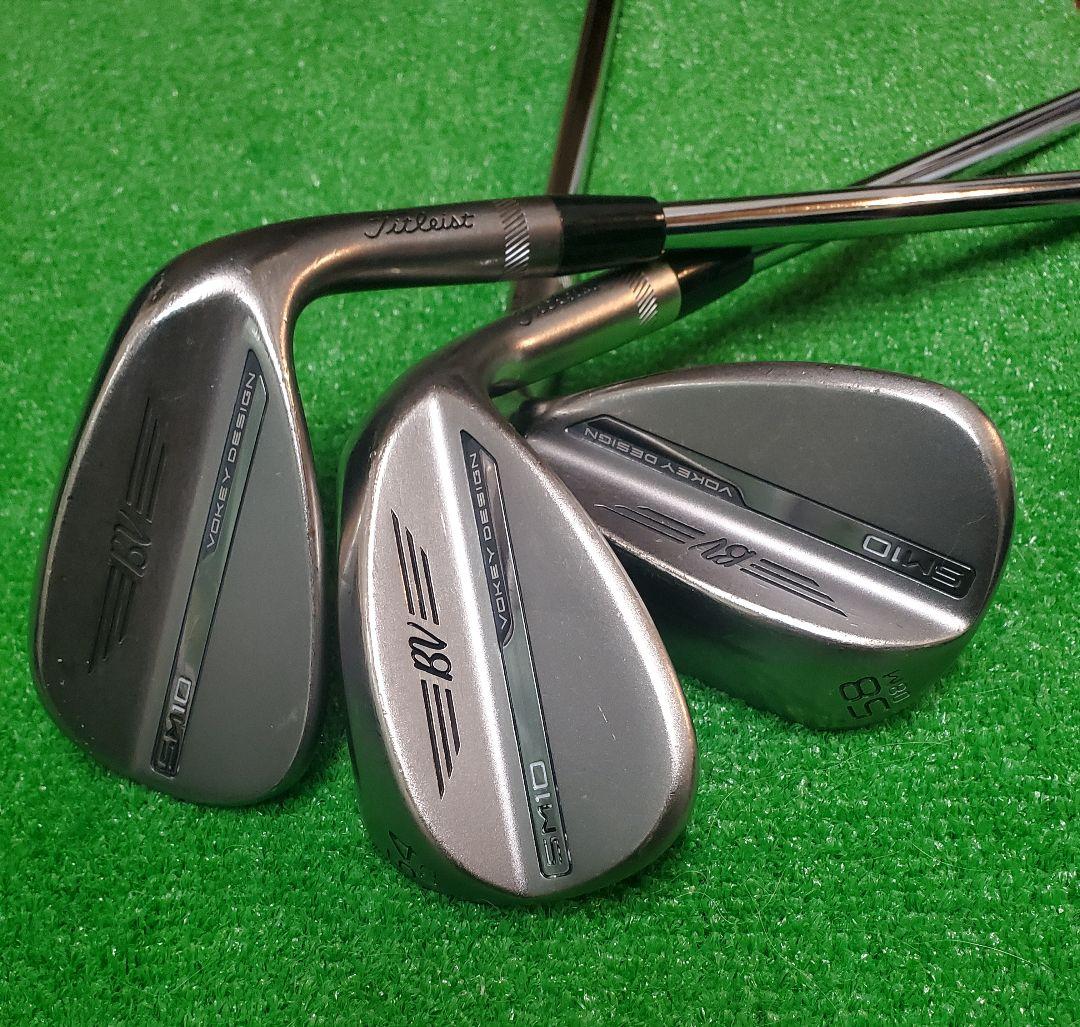 【美品】タイトリスト.ボーケイSM10.ニッケル.3本セット.コーティング済