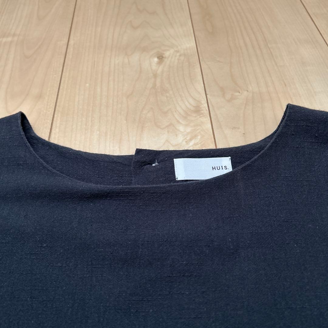 huis 遠州織物　レピアプルオーバ ブラック　U605