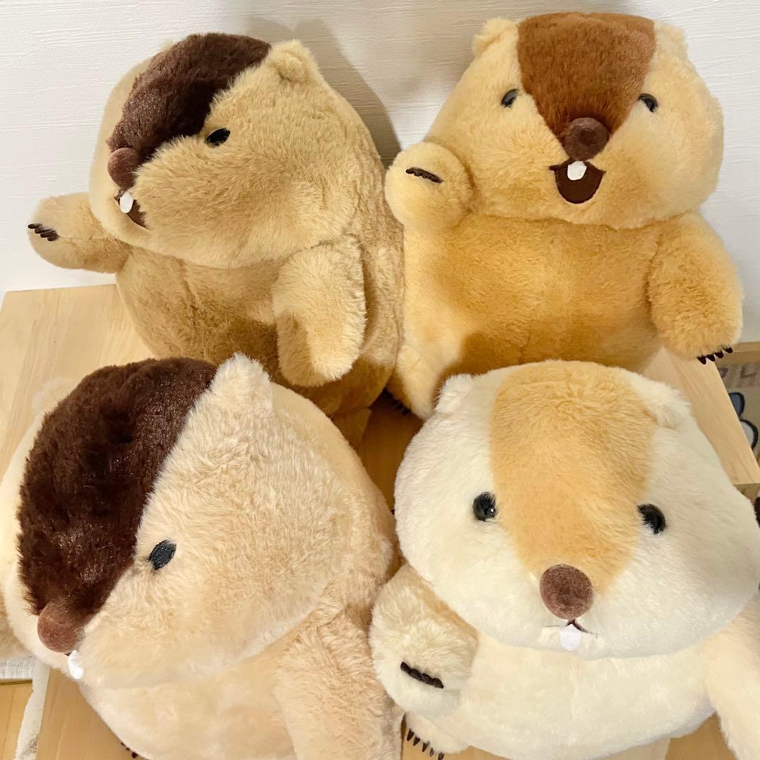 【新品タグ付き】マーモットのもっとっと ギュイーン JVぬいぐるみ 4種セット