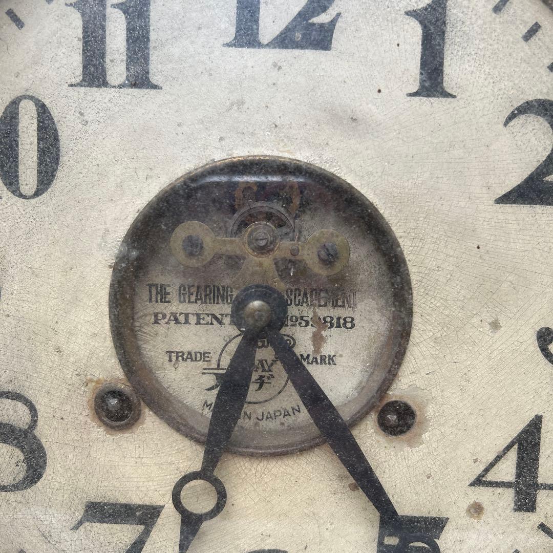 D古い　ラーヂ　 掛け時計 日本製　古時計　現状品　インテリア飾りに