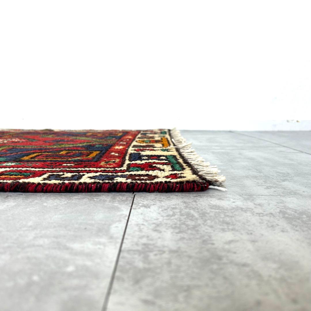 1980's 181cm×82cm 手織りラグ