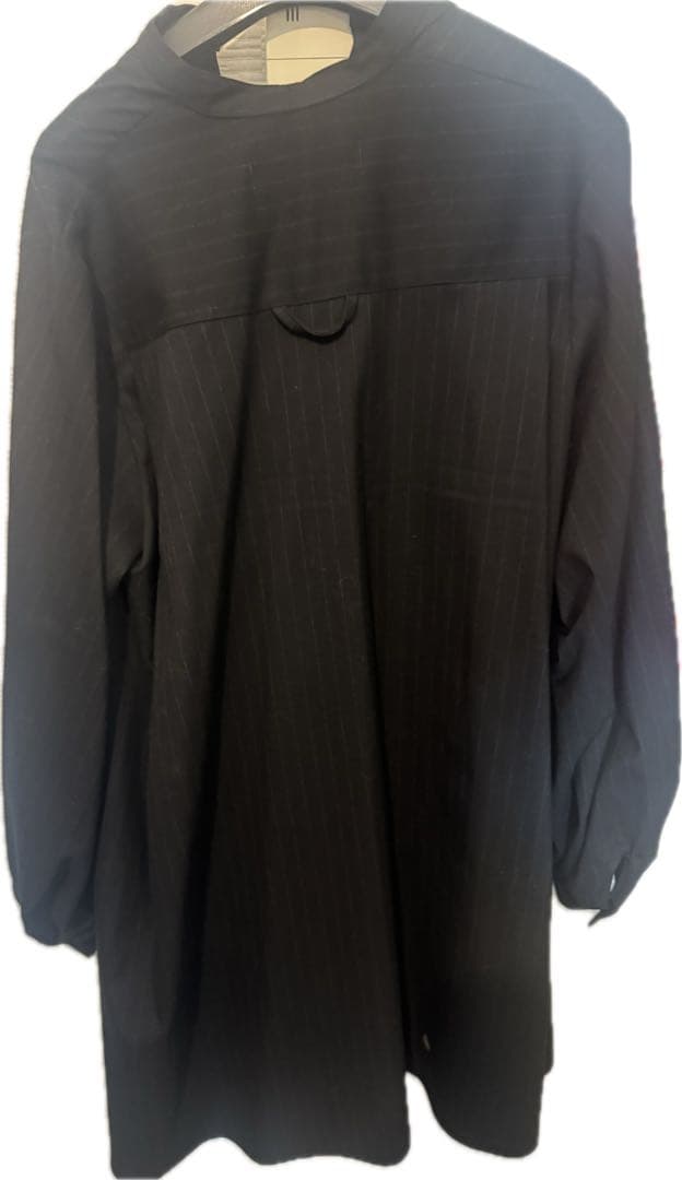 値下げ★solov★黒 長袖ストライプワンピース