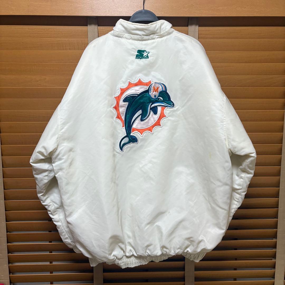 古着Miami Dolphins Starter 中綿ジャケット ホワイト