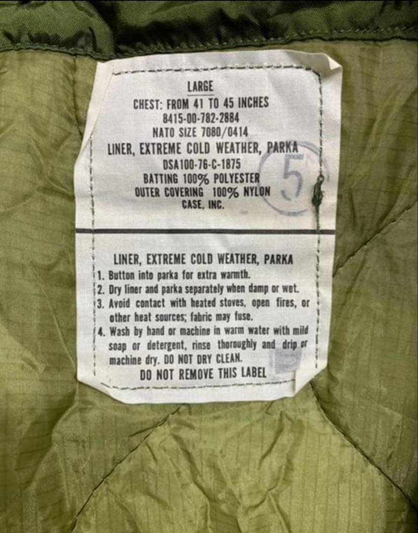 M-65 アルミジップ フルセット フィッシュテールパーカー モッズコート L