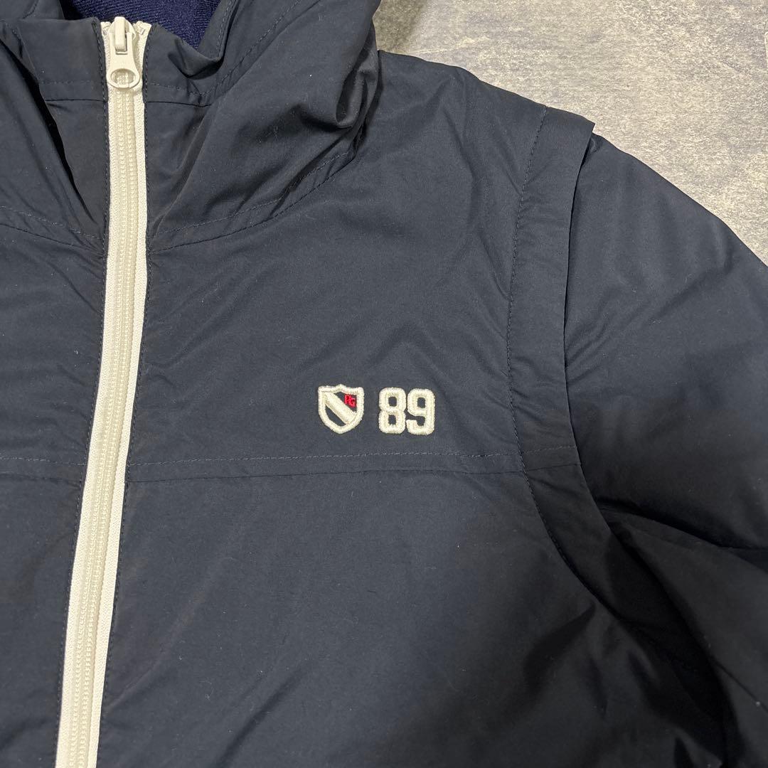 パーリーゲイツ 2WAY ブルゾン ジャケット ベスト ネイビー 中綿 刺繍ロゴ