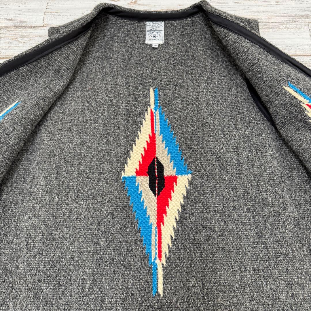 【美品】オルテガ チマヨ ベスト ポケット付き グレー 38サイズ 定番デザイン