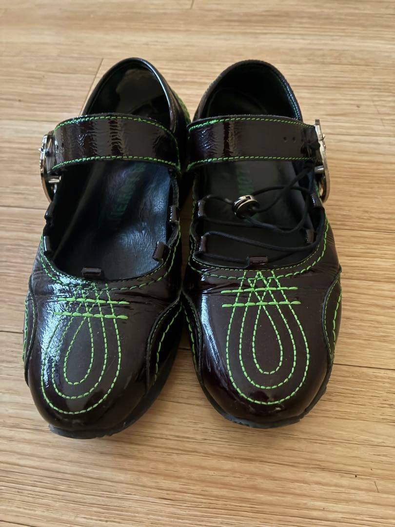 chopova lowena ローファー　ブラウングリーン