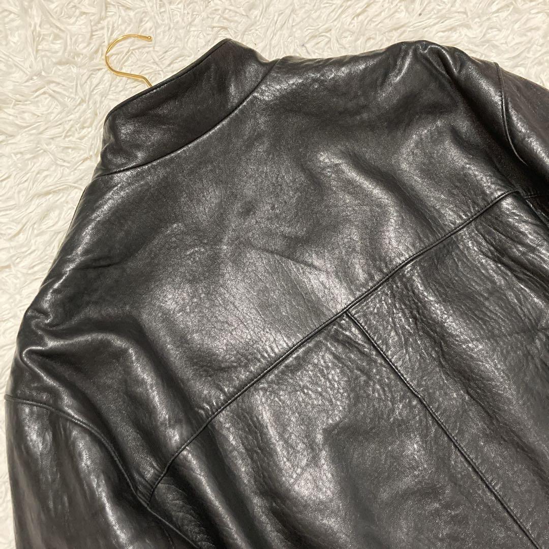 【希少美品】オンワード樫山　ラムレザージャケット　羊革100%　大きいサイズ