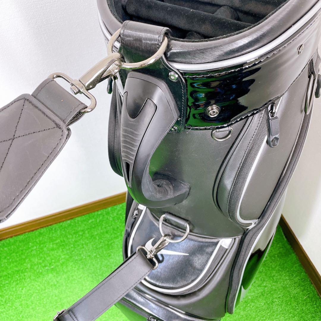 美品　NIKE キャディバック　ブラックxシルバー　GF3006 9型　黒