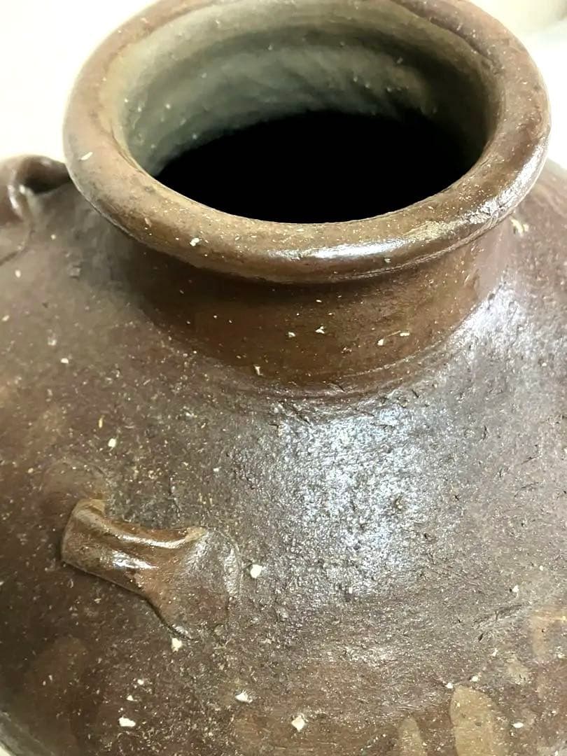 室町時代 信楽焼 壺 古美術 骨董品 花瓶 茶葉入 茶道具 大壺 備前焼 一点物