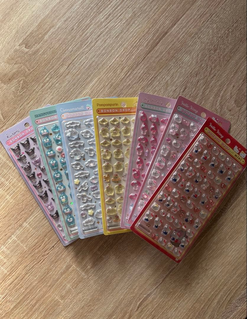 ボンボンドロップシール　サンリオ　ミニ　7枚セット