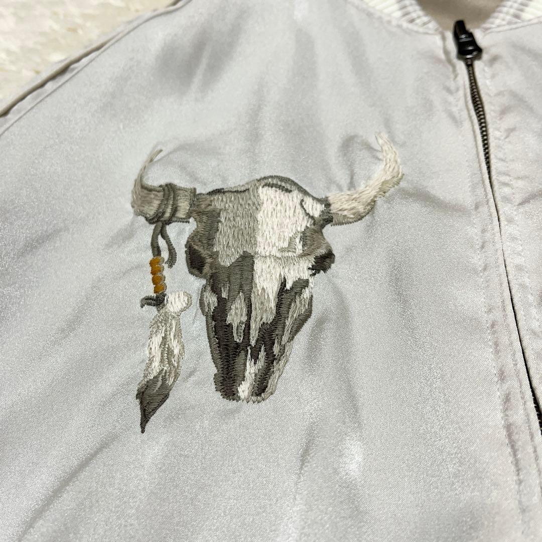 ✨希少色✨goa インディアン バッファロー刺繍 リバーシブル スカジャン