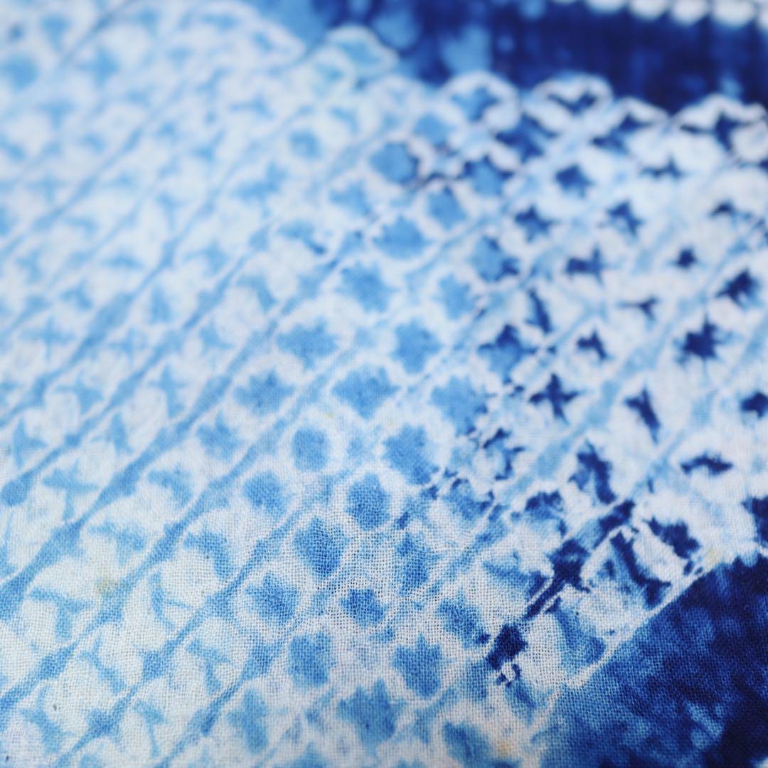 おかか【有松鳴海絞り】花模様◆木綿◆浴衣⑤