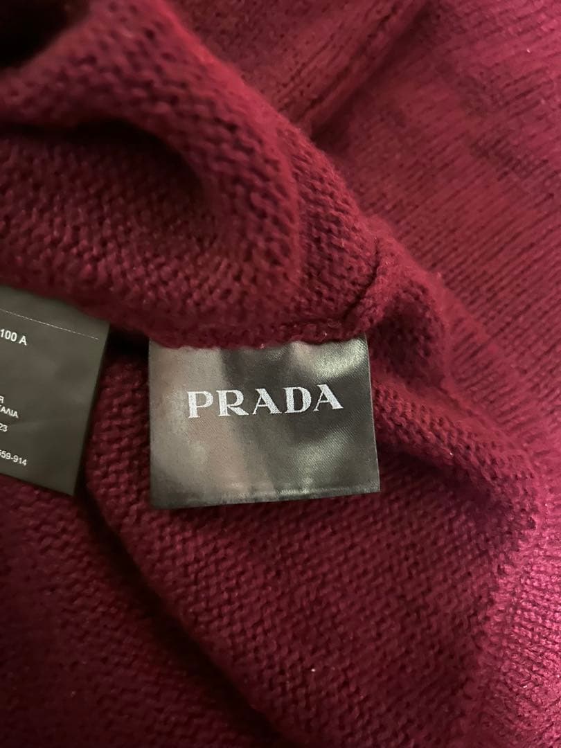 トップス PRADA 13ss cashmere knit vest wine red