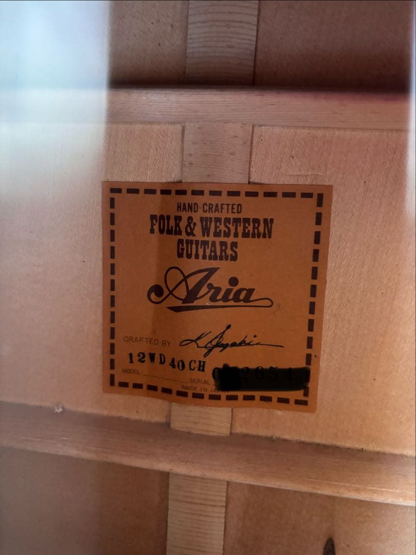 希少Aria / マツモクDove12弦 12WD40CH 純正ピックガード美品