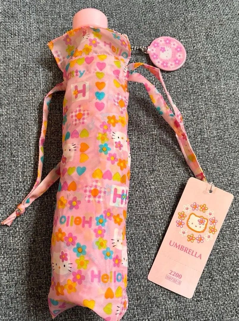 ハローキティ 傘 平成レトロ　タグ付き