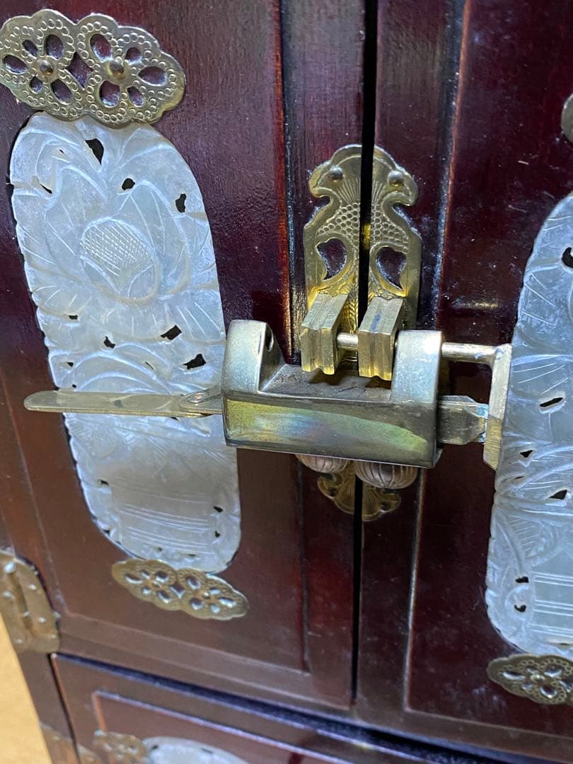 アジアン家具 木製宝石貴金属収納ボックス