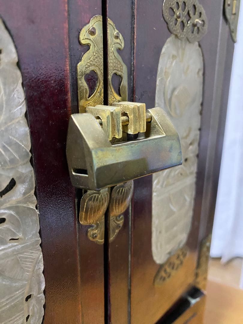 アジアン家具 木製宝石貴金属収納ボックス