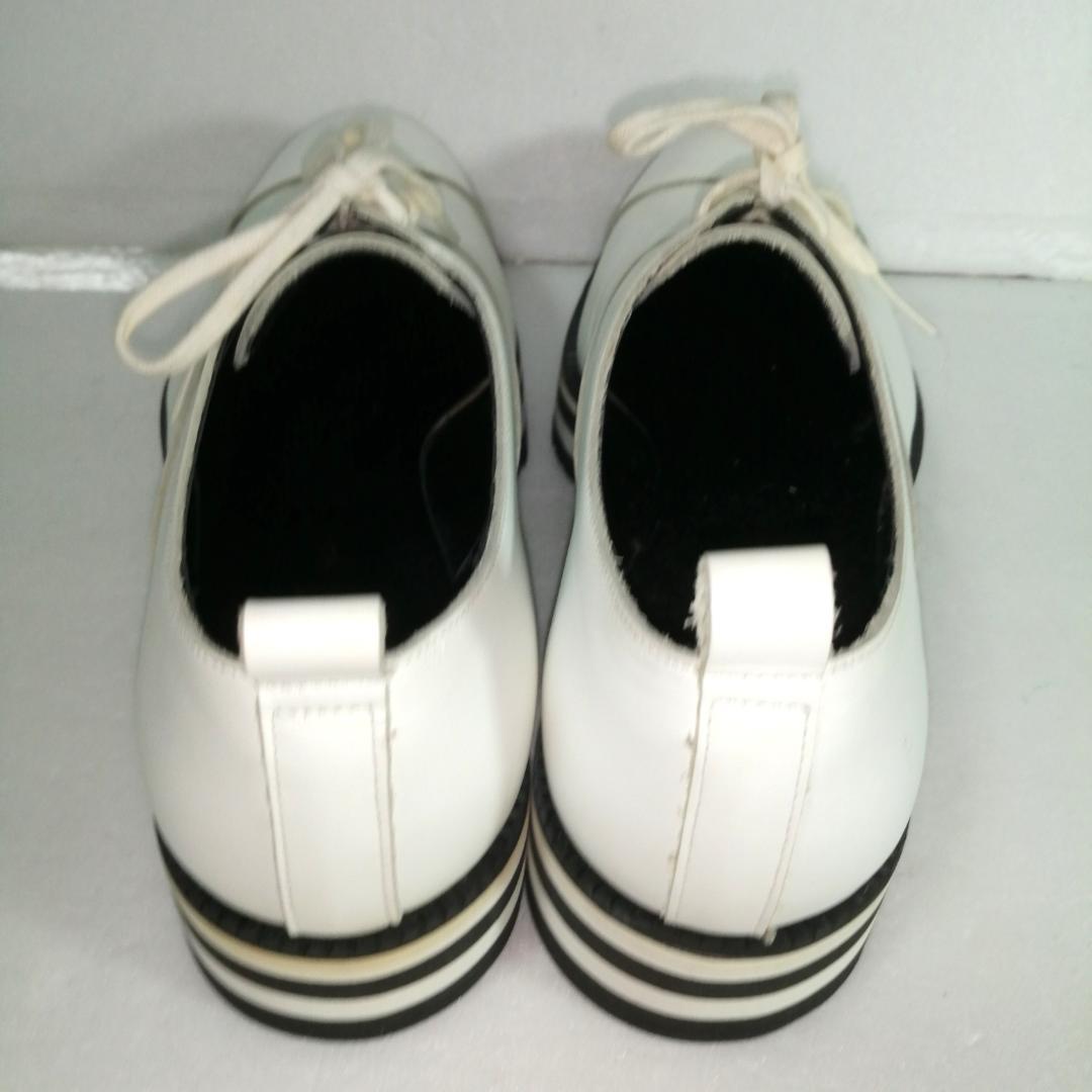 ●comme des garcons レザーレースアップシューズ厚底