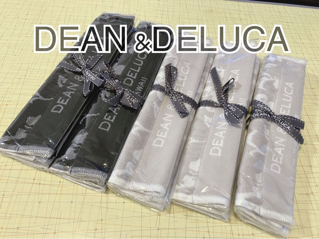【新品・未使用】ハワイ限定 DEAN & DELUCA ハンドタオル5枚セット