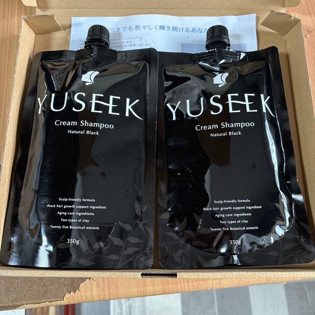 YUSEEK クリームシャンプー ブラック350g 2個セット