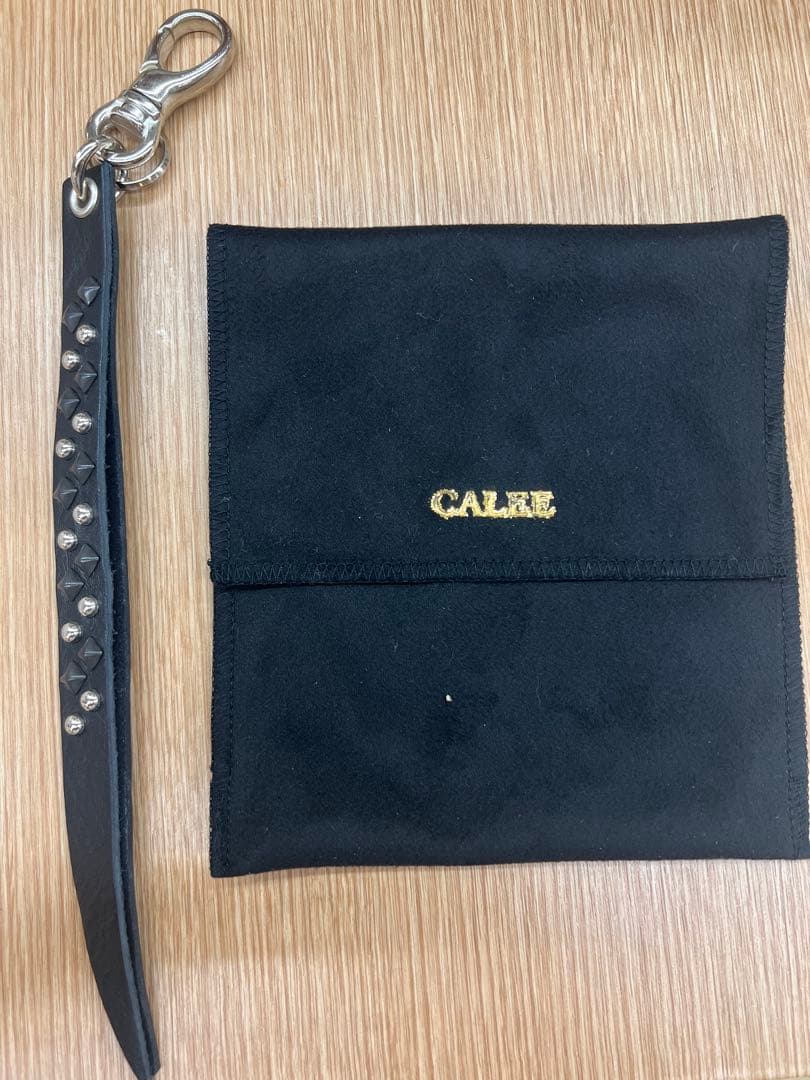 小物 ROUND&PYRAMID STUDS LEATHER SHORTKEYRING