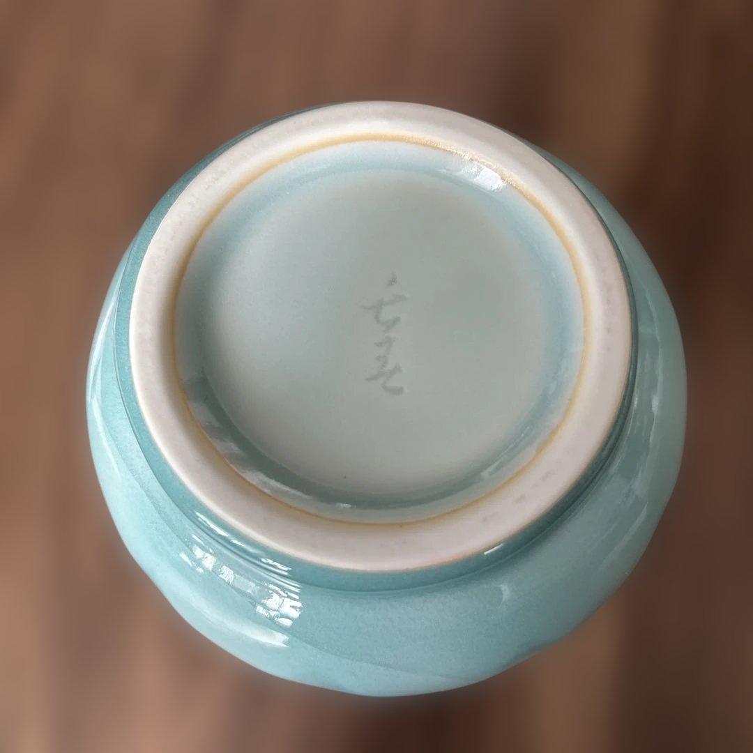 鍋島　長春青磁　花瓶