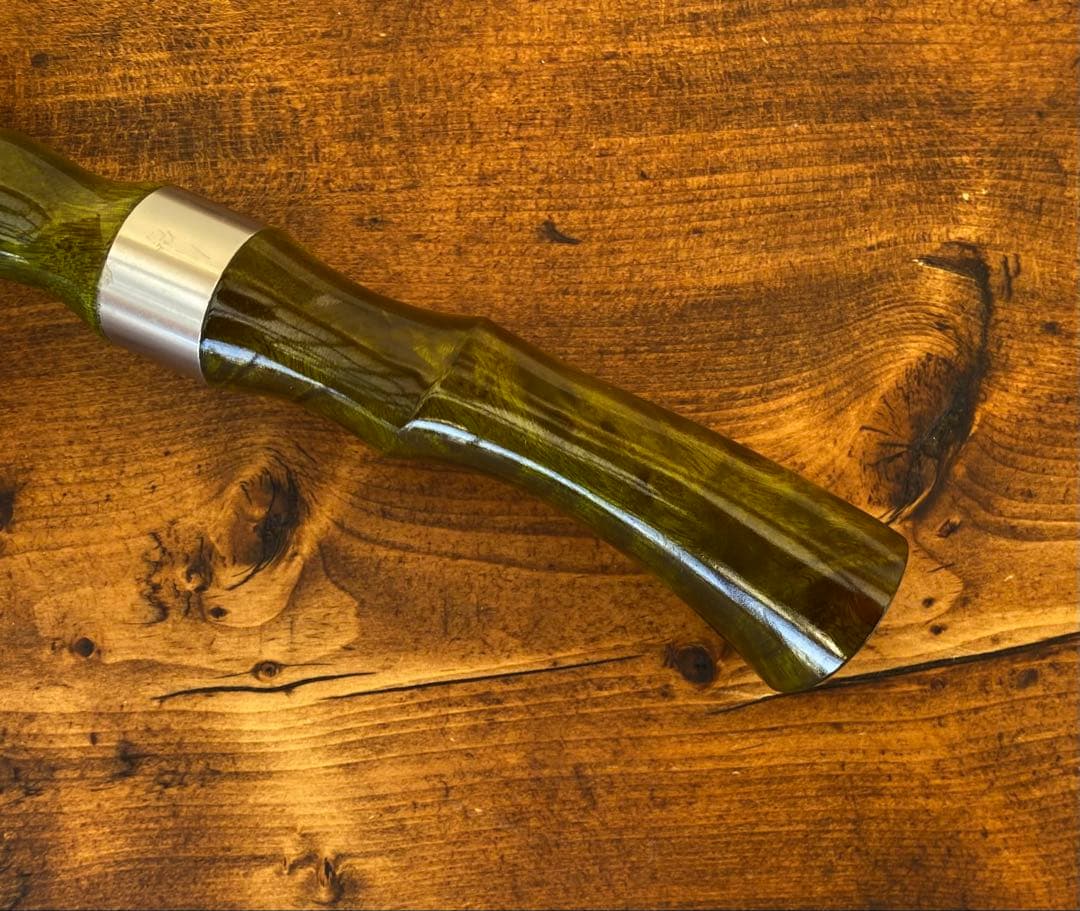 ウッドグリップ　トラウトロッド　ウッドリールシート　ロッドビルディング　渓流釣り