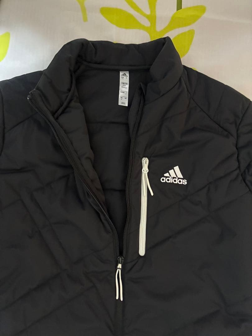 adidas ゴルフ　ブラック ダウンジャケット　タグ付き