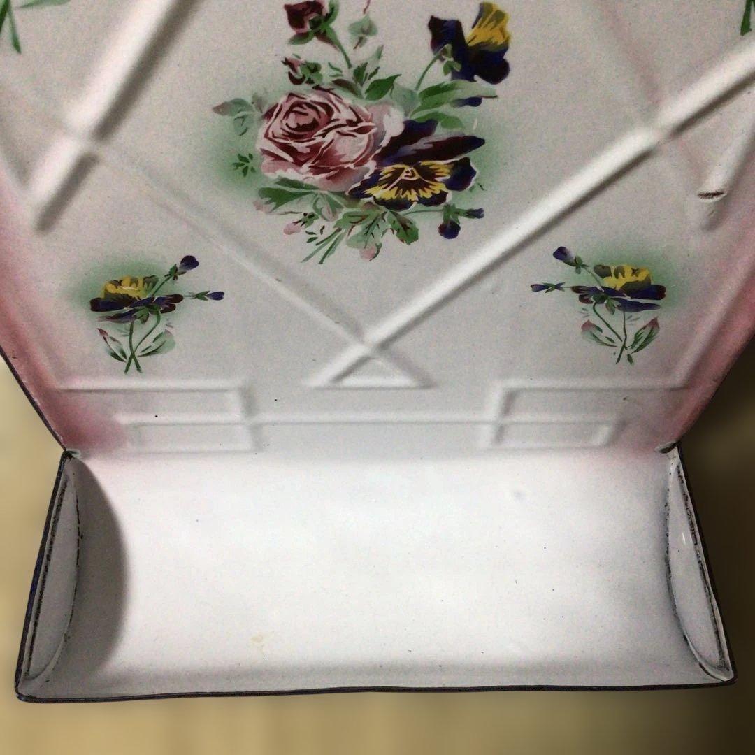 アンティークホーローレードルラック　JAPY ピンク