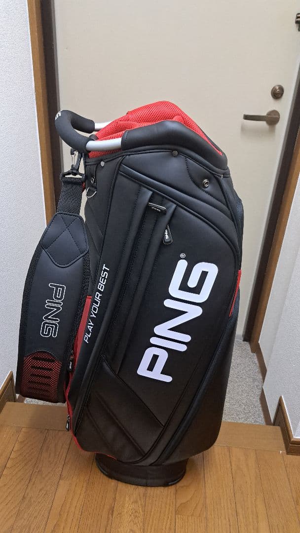 【新品】PING ゴルフバッグ・キャディバッグ ブラック/レッド