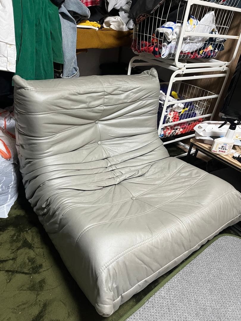 あぐ様　ビーンバッグチェア リーンロゼ風 トーゴソファ 1人掛けソファ グレー