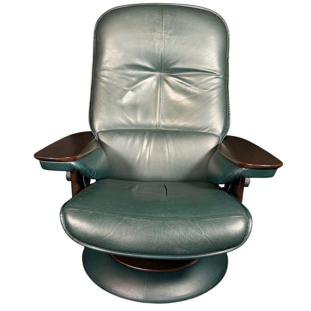 もなみり　本体のみ　HR732 カリモク 本革 リクライニング回転チェア